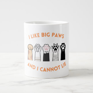 Taza De Café Gigante Big Paws Funny Pet Shirt
