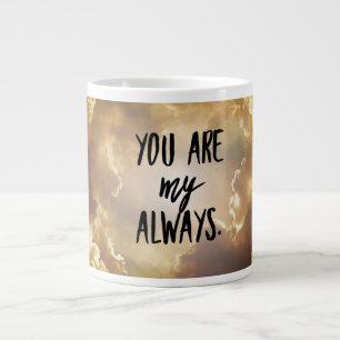 Taza De Café Gigante Big Romantic Coffee Mug con cita de amor