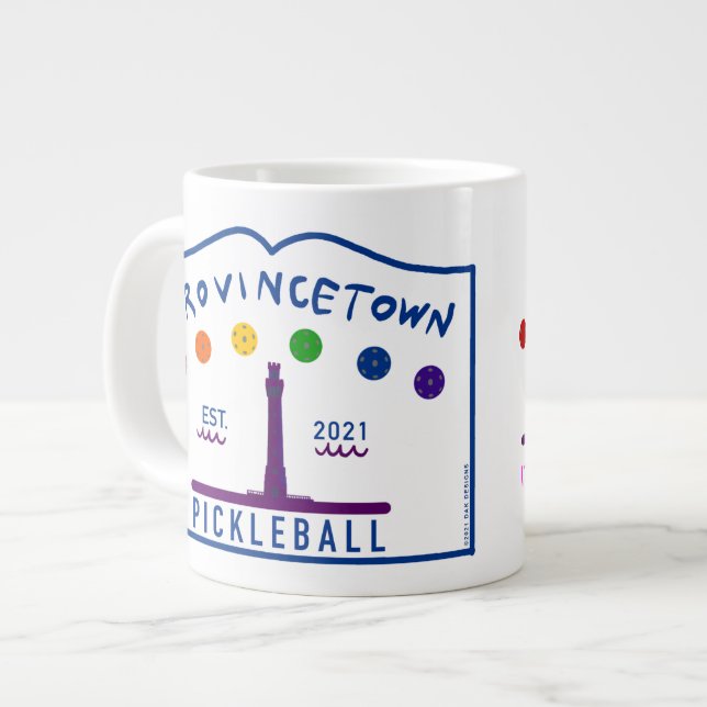 Taza De Café Gigante Big WH Ptown Pickleball Gigante Coffee Mug (Izquierda)