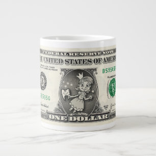 Taza De Café Gigante Billete de un dólar de Hada de los Dientes
