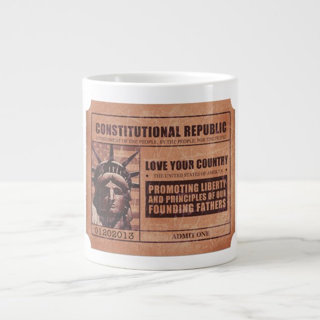 Taza De Café Gigante Billete político (Frente)