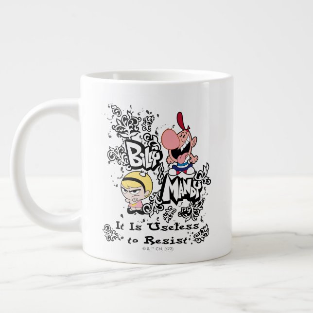 Taza De Café Gigante Billy & Mandy - Inútil para resistir (Izquierda)