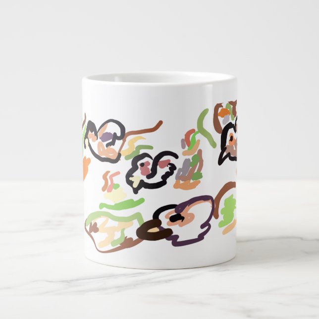 Taza De Café Gigante Birds and autumn (Frente)