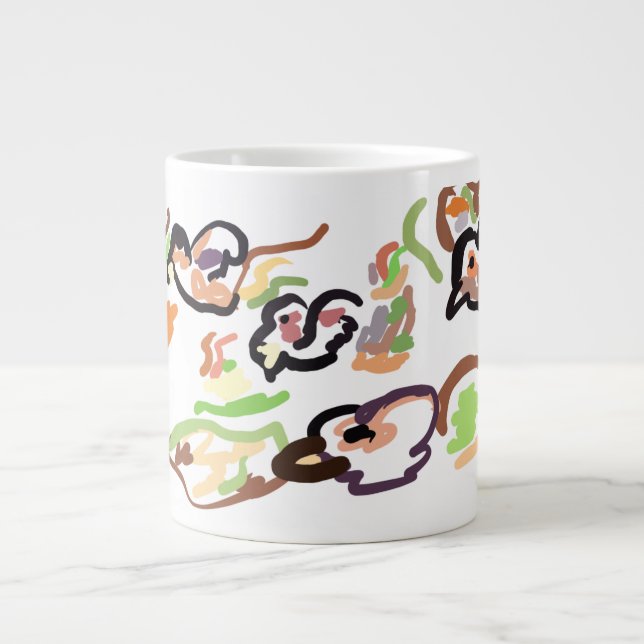 Taza De Café Gigante Birds and autumn (Frente)