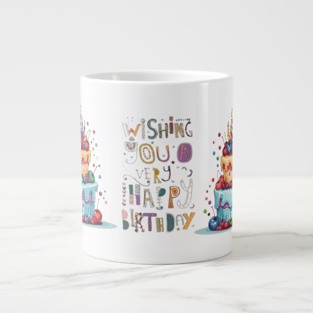 Taza De Café Gigante Birthday Gift Mug (Frente)