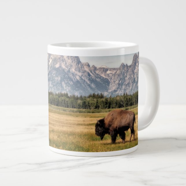 Taza De Café Gigante Bison in the Tetons (Derecha)