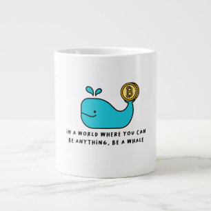 Taza De Café Gigante Bitcoin Whale Crypto Investor & BTC Trading Design