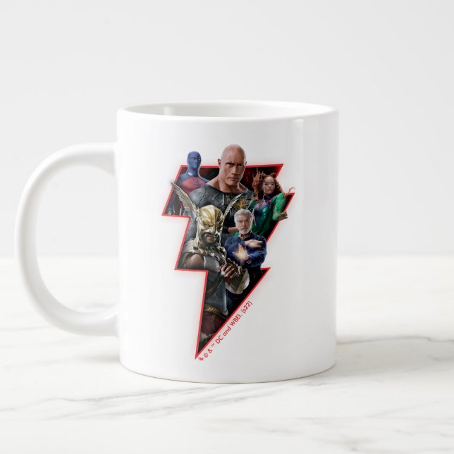 Taza De Café Gigante Black Adam Group Lightning Graphic (Izquierda)