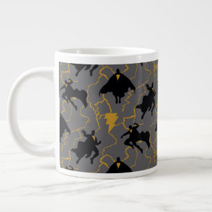 Taza De Café Gigante Black Adam Lightning Silhouette Pattern