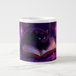Taza De Café Gigante Black Cat Mug | Witchy Candlelight Coffee Cup