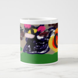 Taza De Café Gigante Black cat otoño brown