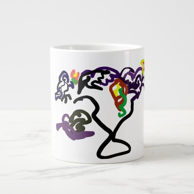 Taza De Café Gigante Black Ravens party (Frente)