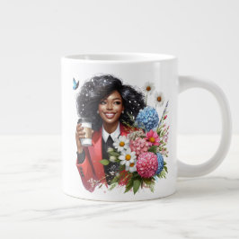 Taza De Café Gigante Black woman melanin sista African American women