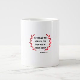 Taza De Café Gigante Blessed Are The Merciful Christmas Mug
