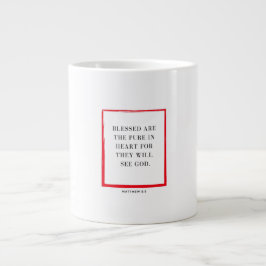 Taza De Café Gigante Blessed Are The Pure In Heart Christmas Mug