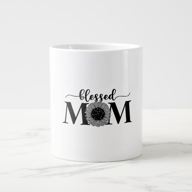 Taza De Café Gigante Blessed Mom (Frente)