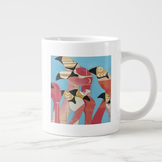Taza De Café Gigante Bloque de flamencos (Derecha)