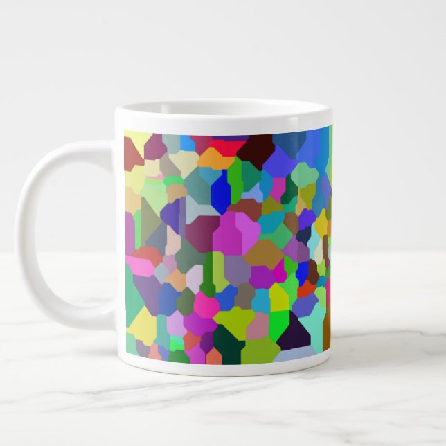 Taza De Café Gigante Bloquear mosaico 20oz Mug (Izquierda)