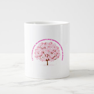 Taza De Café Gigante Blossom Serenity Pink Floral Tree Art
