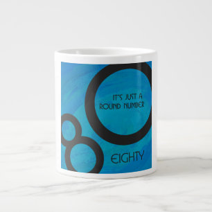 Taza De Café Gigante Blue 80 Decade Birthday