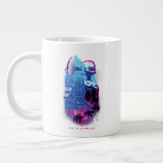 Taza De Café Gigante Blue Beetle Retrowave City Lights