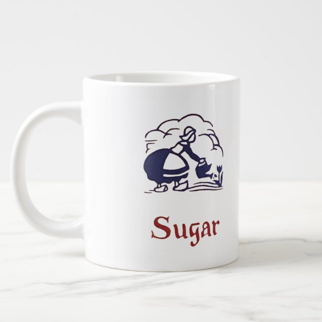 Taza De Café Gigante Blue Delft Chica Sugar (Izquierda)