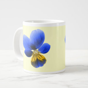Taza De Café Gigante Blue Pansy Mug