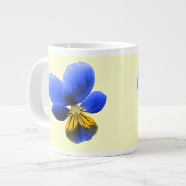 Taza De Café Gigante Blue Pansy Mug (Izquierda)