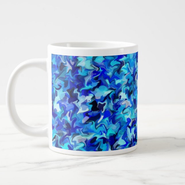 Taza De Café Gigante Blue Swirl 20oz Mug (Izquierda)