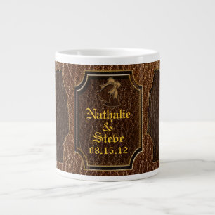 Taza De Café Gigante Boda de la Cuero-Mirada