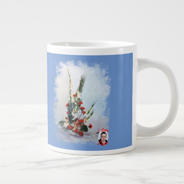 Taza De Café Gigante Bodegón de flores (Derecha)