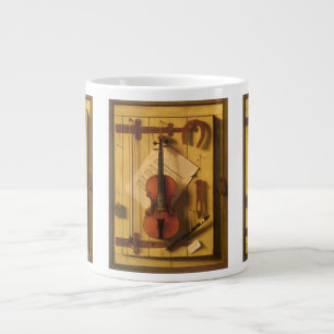 Taza De Café Gigante Bodegón Violín y Música de William Harnett