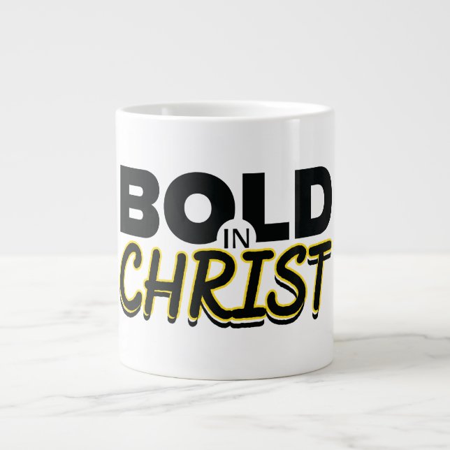 TAZA DE CAFÉ GIGANTE BOLD IN CHRIST (Frente)