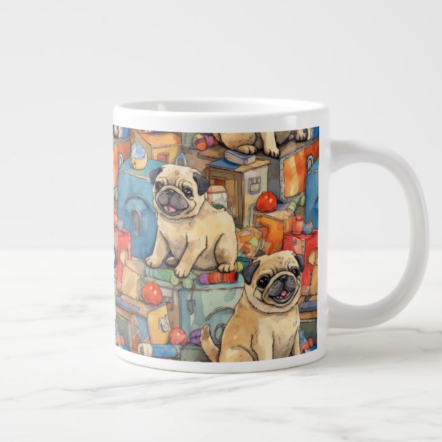 TAZA DE CAFÉ GIGANTE BOMBA DE BOMBA CUIDADA (Derecha)