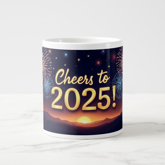 Taza De Café Gigante Bomba de celebración de fuegos artificiales (Frente)