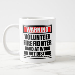Taza De Café Gigante Bombardero de voluntarios de advertencia trabajand