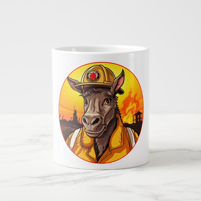 Taza De Café Gigante Bombero de burro (Frente)