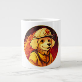 Taza De Café Gigante Bombero de perros