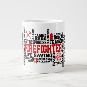 Taza De Café Gigante Bombero Jumbo Mug