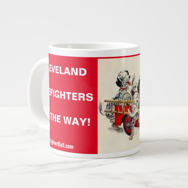 Taza De Café Gigante Bomberos De Cleveland En Camino De Mug (Izquierda)