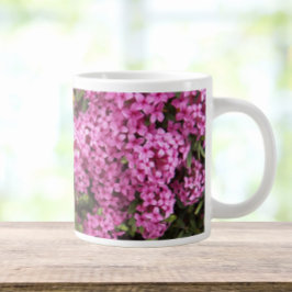 Taza De Café Gigante Bonito Rosa Daphne Floral