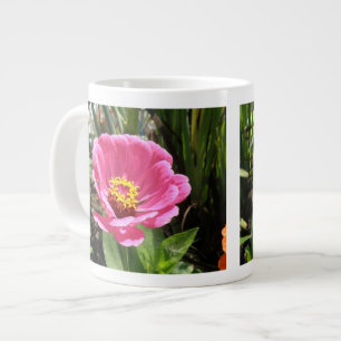 Taza De Café Gigante Bonito Rosa Zinnia Mug