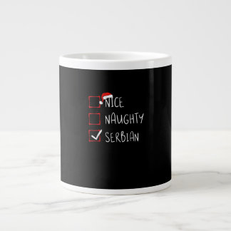 Taza De Café Gigante Bonito y travieso patrimonio navideño serbio