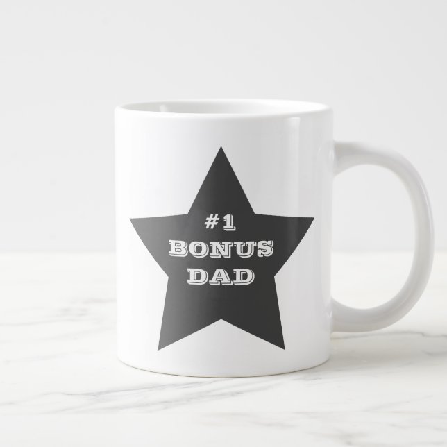 Taza De Café Gigante Bono número uno papá, estrella gris #1 (Derecha)