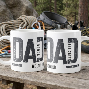 Taza De Café Gigante Bonus Papá Angustiado Año Personalizado Establecid