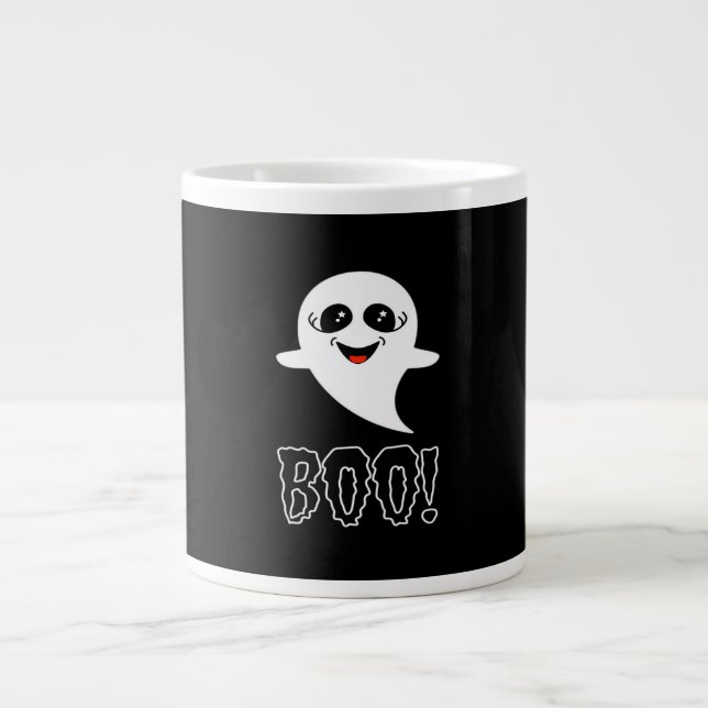 Taza De Café Gigante ¡Boo! Pequeña Halloween De Lucas (Frente)