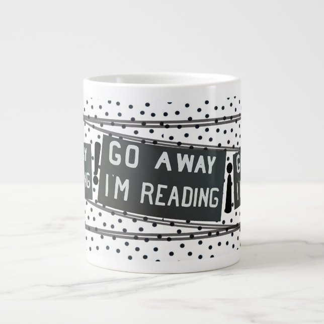 Taza De Café Gigante book lovers black and white mug with saying (Frente)