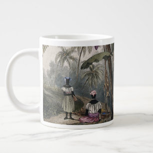 Taza De Café Gigante Bosque de árboles plásticos tropicales antiguos   