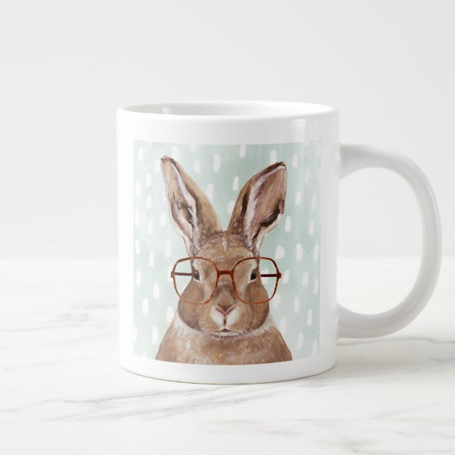 Taza De Café Gigante Bosque de cuatro ojos | Conejo conejo conejo (Derecha)