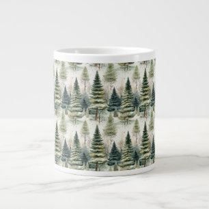 Taza De Café Gigante Bosque de invierno